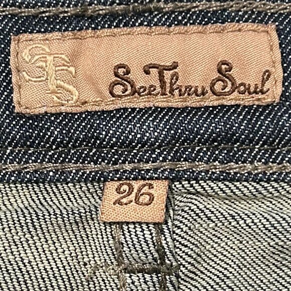 SEETHRUSOUL Womans Dark Wash Jeans SIZE 26 - Picture 7 of 8
